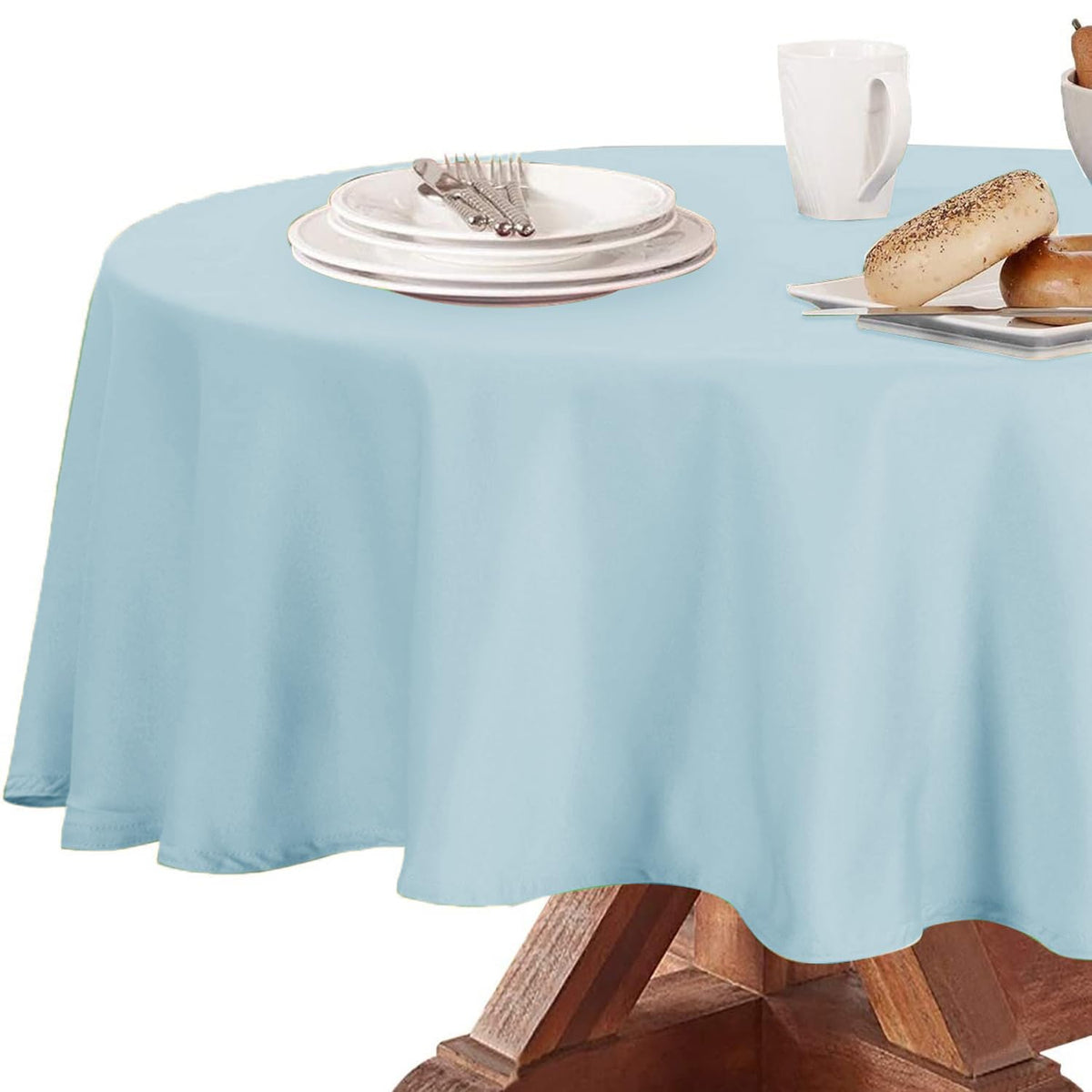Obstal Rectangle Table Cloth, Navy Blue, 60 x 84 Inch