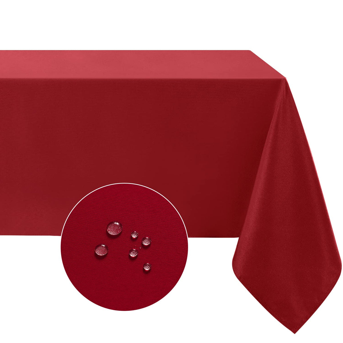 Softalker Rectangle Tablecloth, Waterproof Table Cloths Wrinkle Free Fabric Washable Polyester Table Cover for Dining Party Outdoor Camping Wedding - 60 x 84 inch, Black