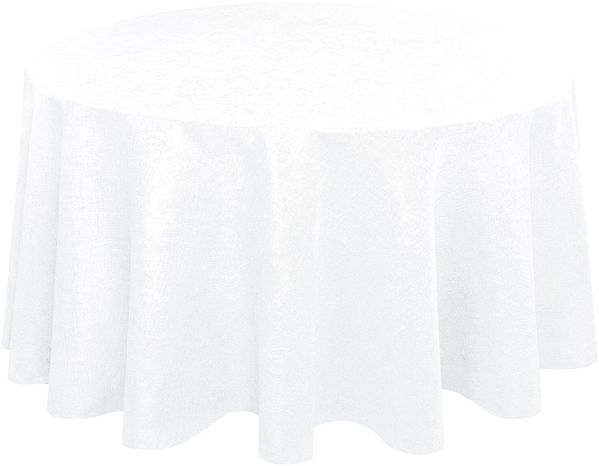 Hiasan Beige Faux Linen Rectangle Tablecloth 54 x 80 Inch for Dining Room