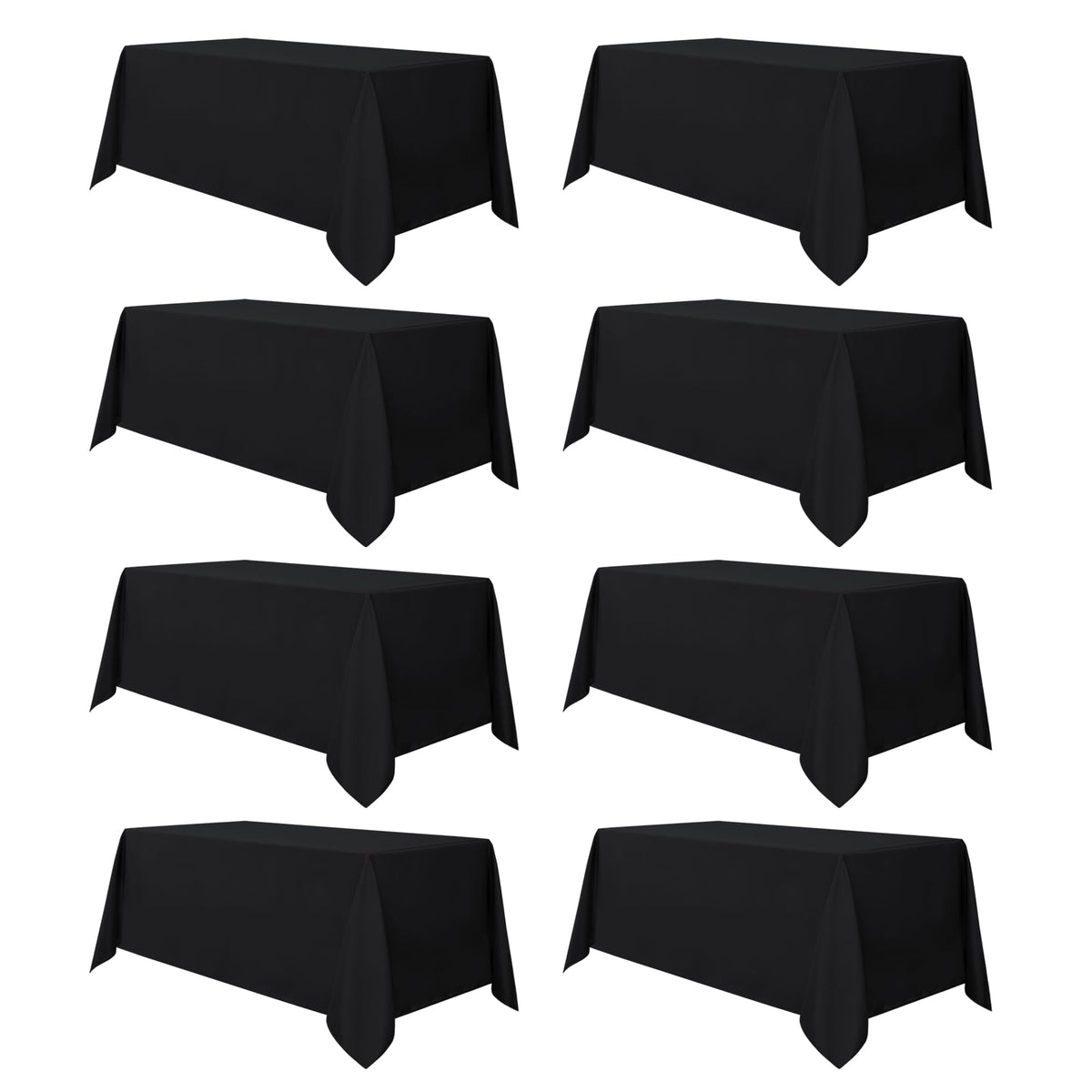 sancua 2 Pack White Table Cloth 60x102 Inch for 6 Feet Rectangle Tables