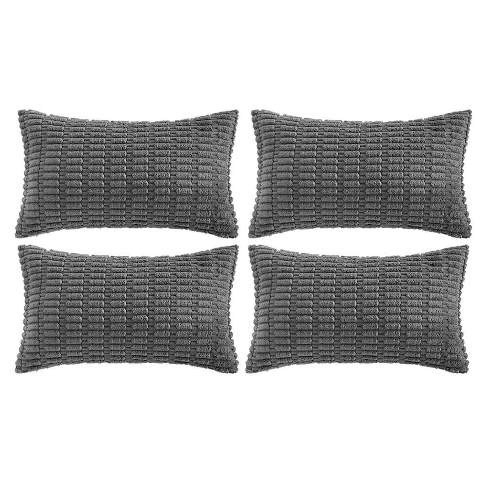 Fancy Homi 4 Packs Decorative Throw Pillow Covers for Living Room Couch Bed, Modern Farmhouse Boho Home Décor Accent Cushion Case, 18" x 18", Neutral