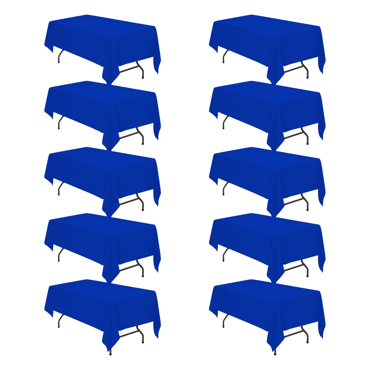 BRILLMAX 6 Pack Ivory Tablecloths 90x132 Inch for 6ft Rectangle Tables
