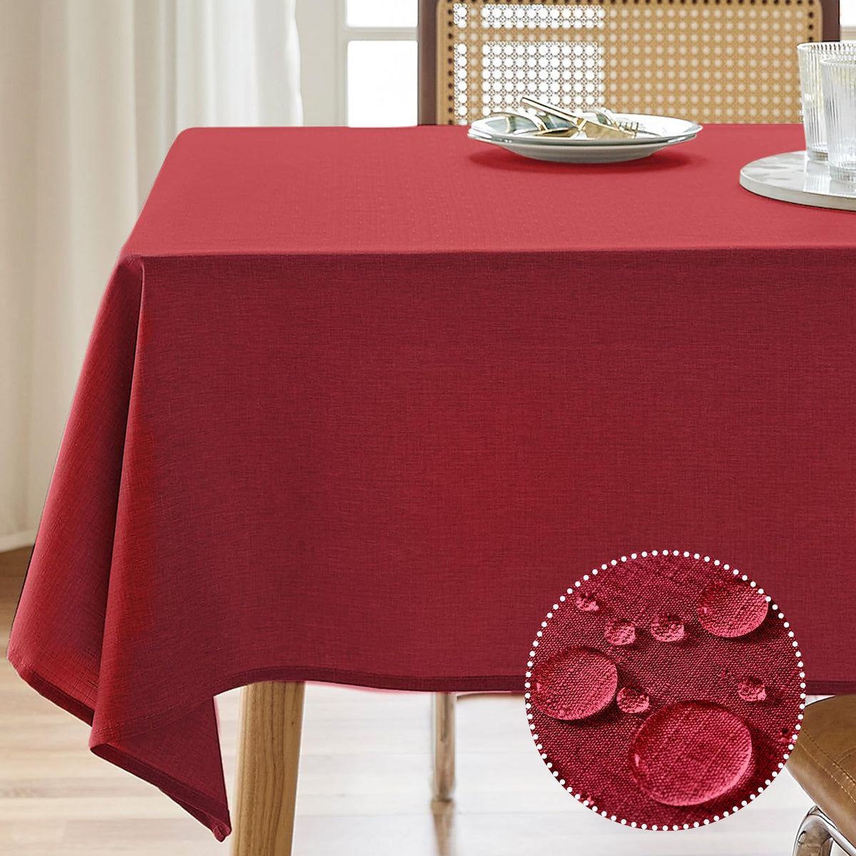 AUSSPVOCT Textured Table Cloth Rectangle 52 x 70 Inch Fall Tablecloth