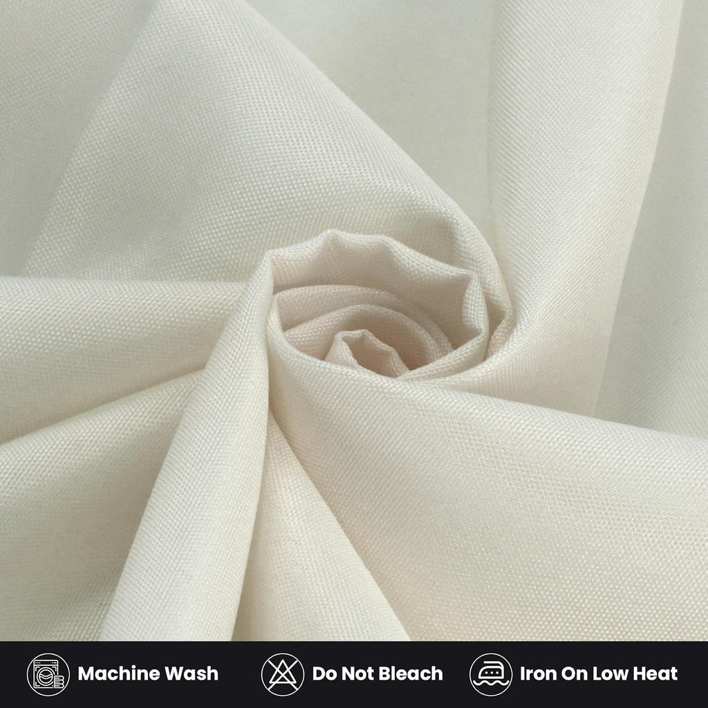 Ascoza 2 Pack Fitted Tablecloth for 6 Foot Rectangle Tables 72 x 30 Inch Ivory Table Covers Water Resistant Polyester Table Cloth for Wedding, Parties,Display, Trade Show (Ivory)
