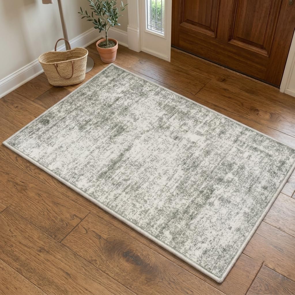 LIVELYGLOW 5x7 Washable Vintage Area Rug, Bedroom Dorm Rug