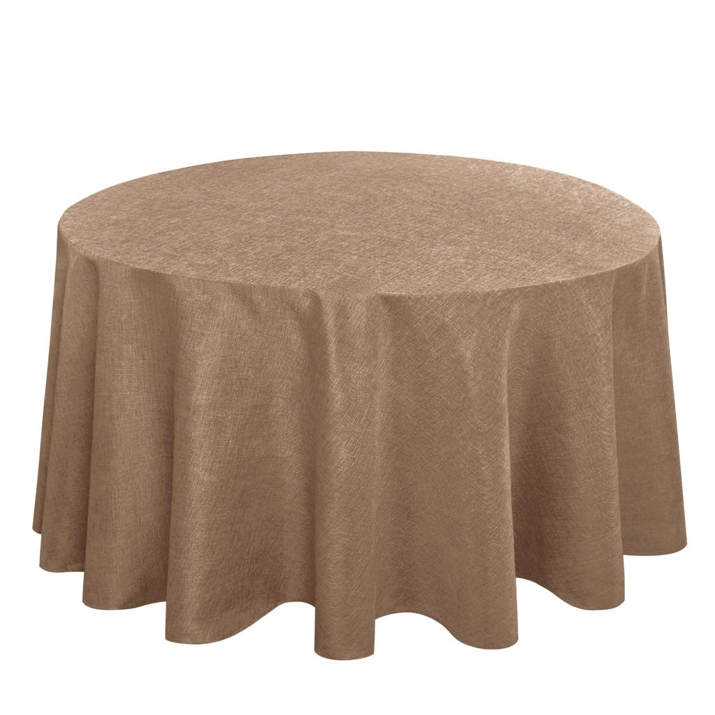 Hiasan Beige Faux Linen Rectangle Tablecloth 54 x 80 Inch for Dining Room