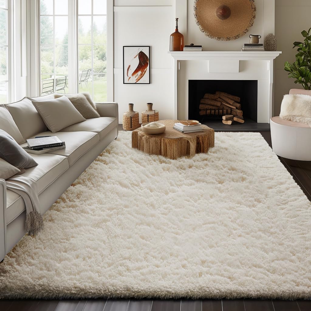 Ophanie Small Rug Upgrade Non Slip Throw Bedside Area Rugs, Fluffy Soft Grey Mini Bedroom Carpet, Affordable Door Entryway Indoor Inside Front Entrance Dog 2x3 Mat, Home Decor Aesthetic, Nursery