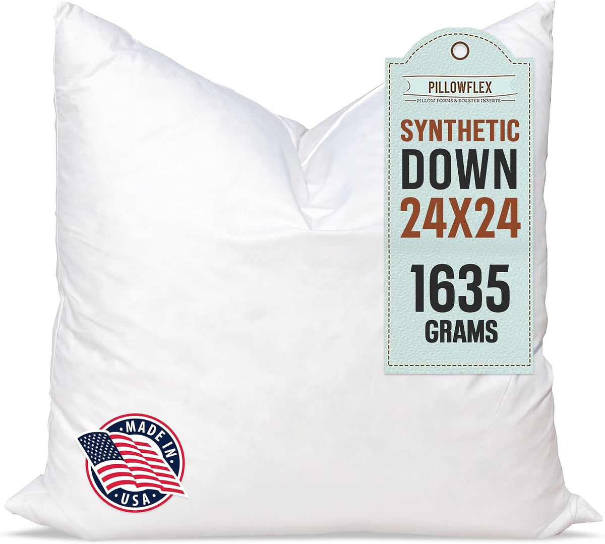 Pillowflex Synthetic Down Pillow Insert 24x24 in - Karate Chop Pillow