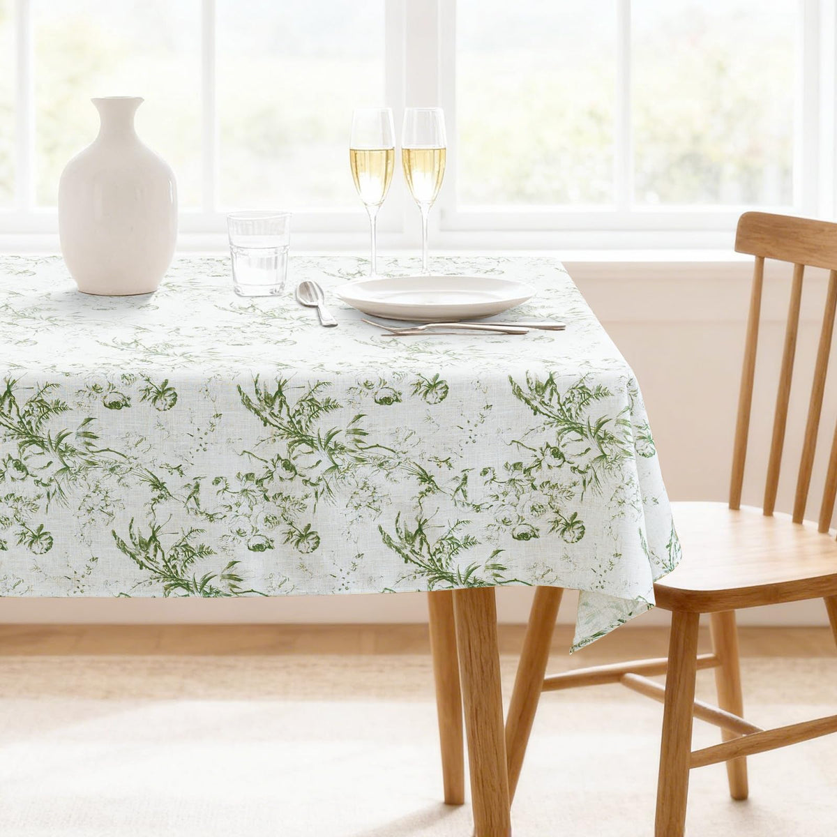 H.VERSAILTEX Linen Textured Table Cloths 60 x 120 Inch Premium Solid Tablecloth Spill-Proof Waterproof Table Cover for Dining Buffet Feature Extra Soft and Thick Fabric Wrinkle Free, Taupe