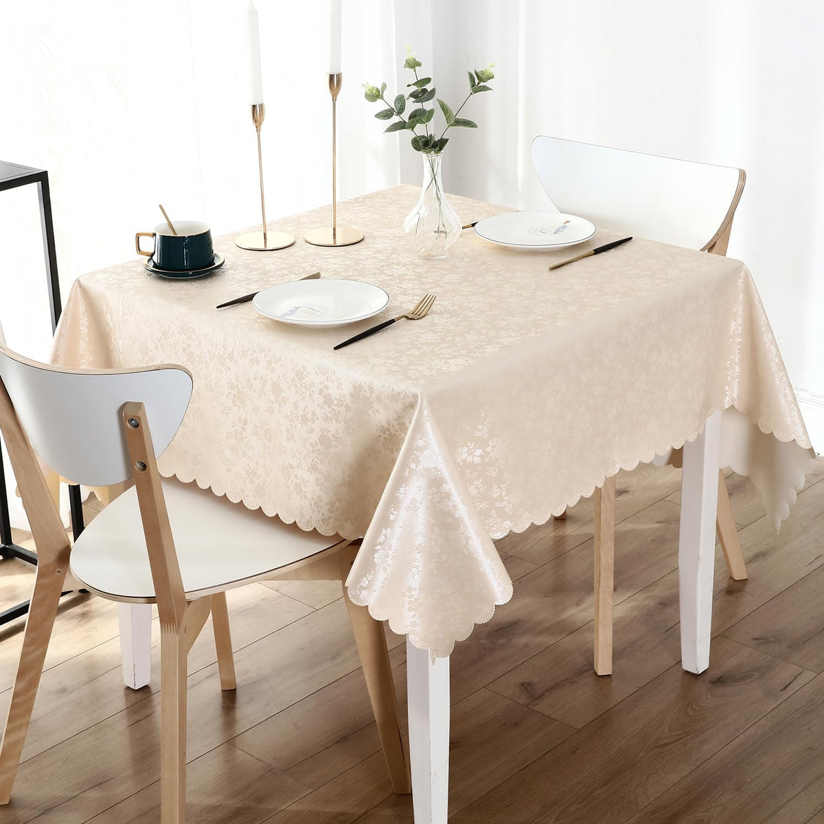Smiry Rectangle Waterproof Heavy Duty Vinyl Tablecloths, 60 x 84 Inch