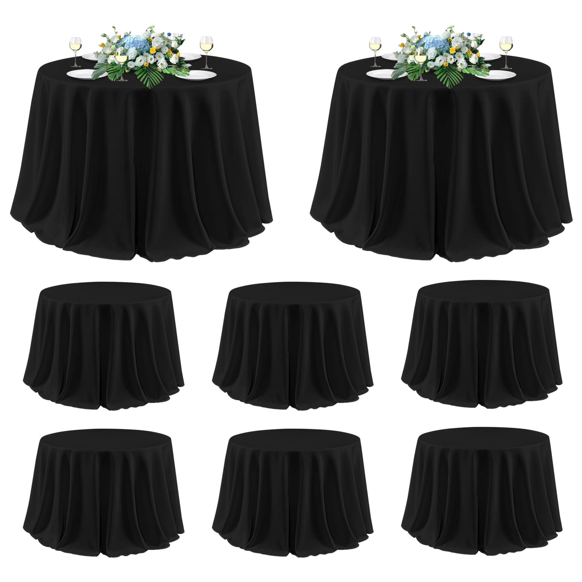 sancua 2 Pack White Table Cloth 60x102 Inch for 6 Feet Rectangle Tables