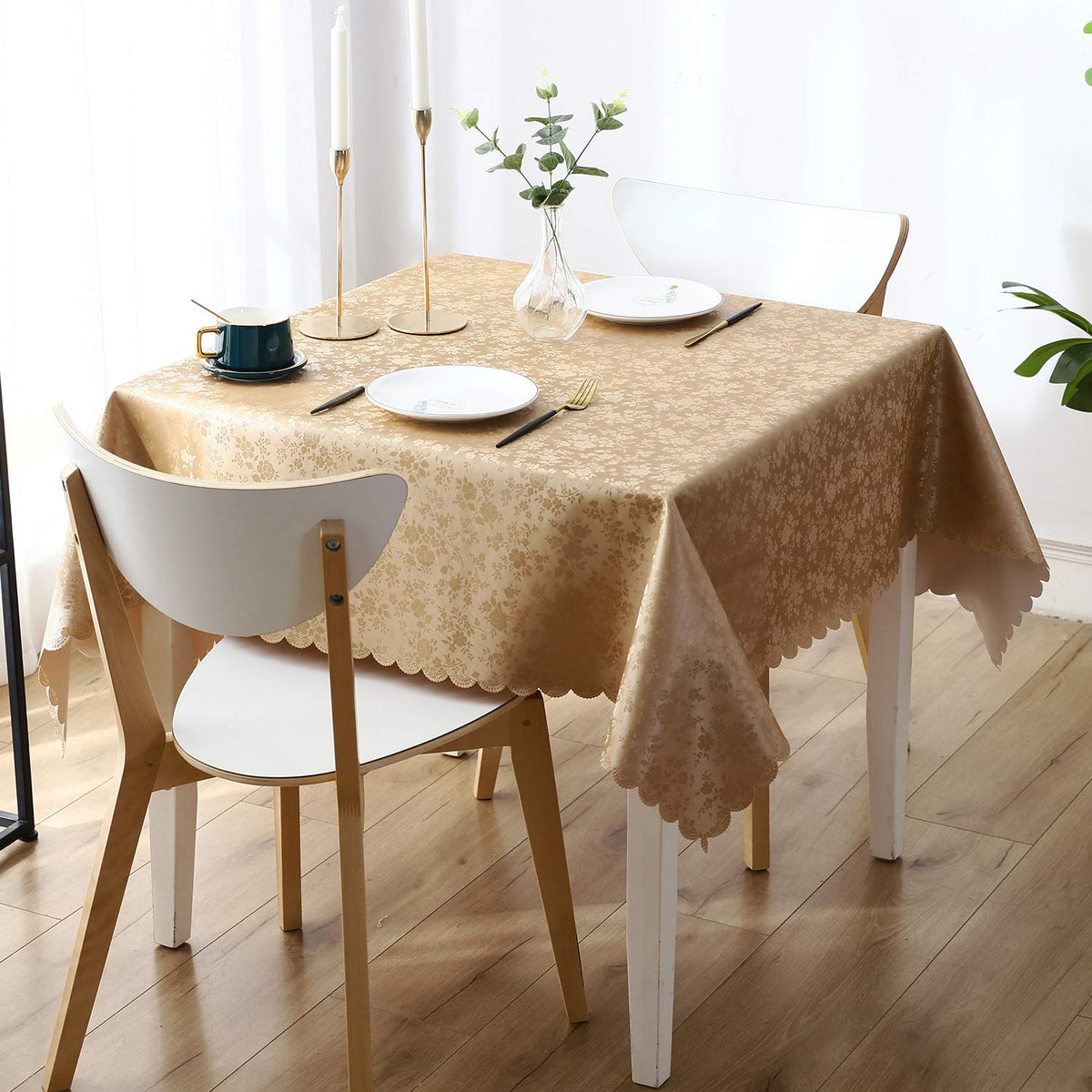 Smiry Rectangle Waterproof Heavy Duty Vinyl Tablecloths, 60 x 84 Inch