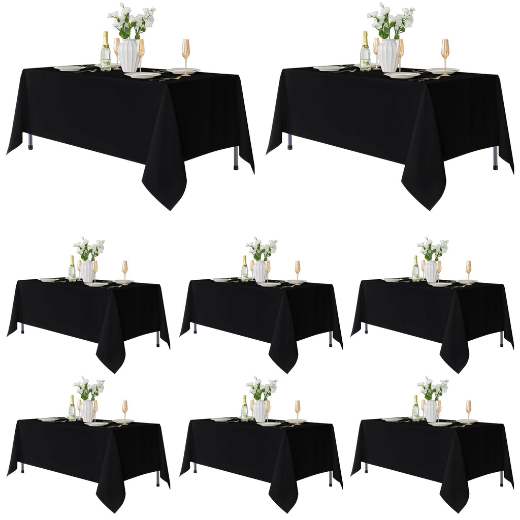 Fitable 6 Pack White Table Cloths 70x120 Inch for 6-8 Ft Rectangle Tables