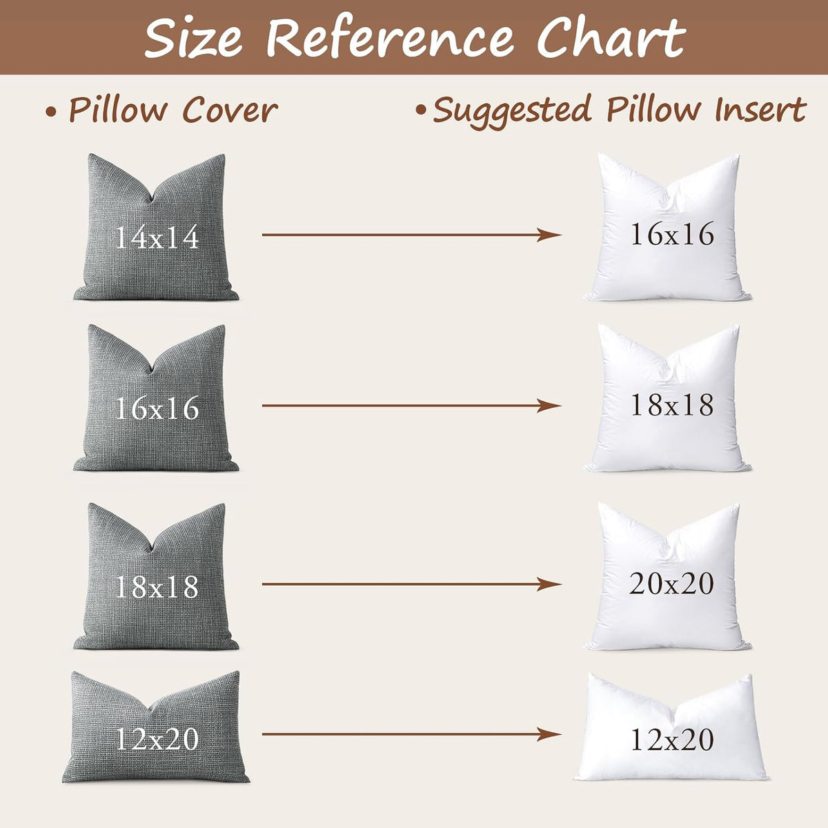 Artscope Synthetic Down Pillow Insert, 18x18 Throw Pillow Inserts Set of 2