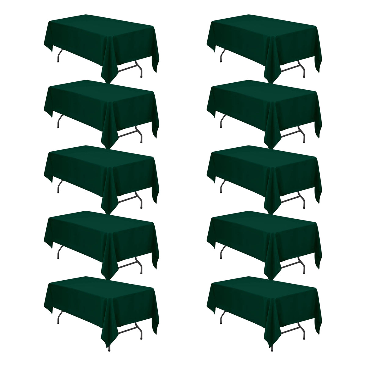 BRILLMAX 6 Pack Ivory Tablecloths 90x132 Inch for 6ft Rectangle Tables