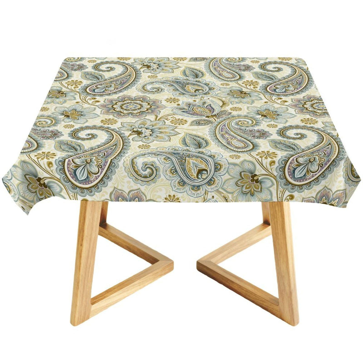 domirica Square & Rectangle Tablecloth, Trendy Floral Art Pattern, Waterproof Oil-Proof Wipeable Polyester Cover, Decorative Table Cloth for Kitchen, Picnic, Camping, Wedding Indoor Outdoor Party
