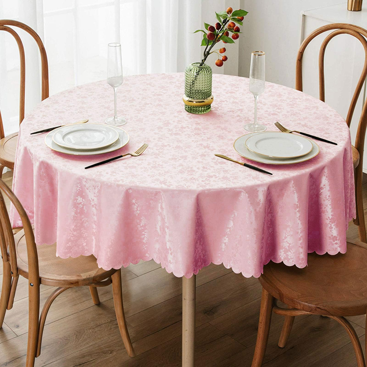 Smiry Rectangle Waterproof Heavy Duty Vinyl Tablecloths, 60 x 84 Inch