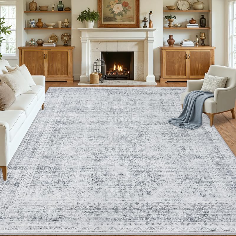 8x10 Area Rugs Living Room: Bedroom Neutral Washable Carpet Beige