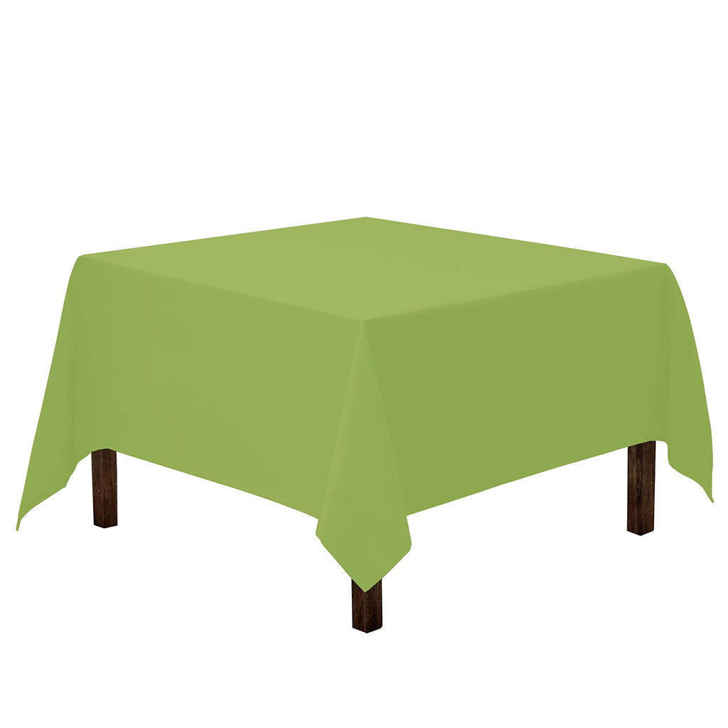 Gee Di Moda Square Tablecloth - 52 x 52 Inch Ivory Table Cloth for Small Square or Round Tables - Heavy Duty Washable Fabric - for Buffet Table, Holiday Party, Dinner, Wedding & Baby Shower