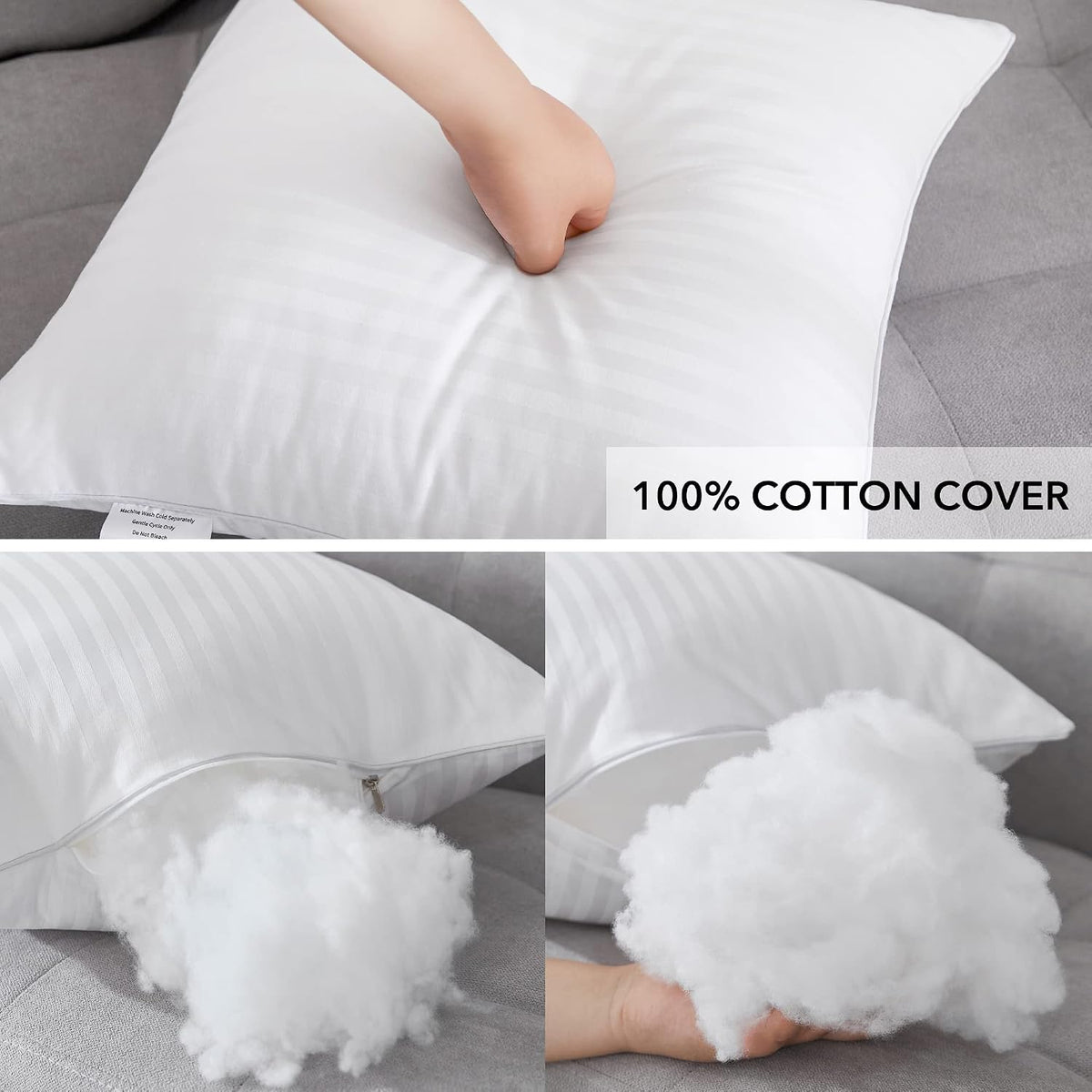 Oubonun 18 x 18 Throw Pillow Inserts Set of 2