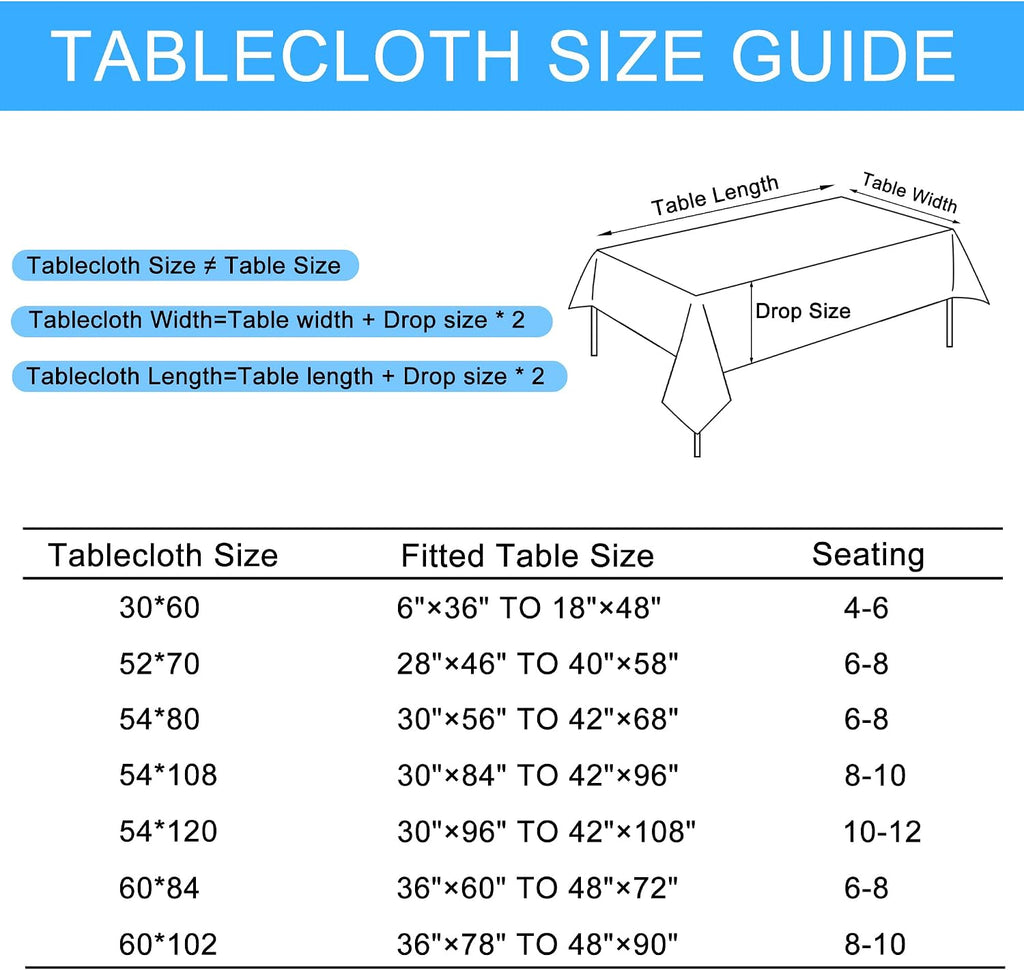 Hiasan Beige Faux Linen Rectangle Tablecloth 54 x 80 Inch for Dining Room