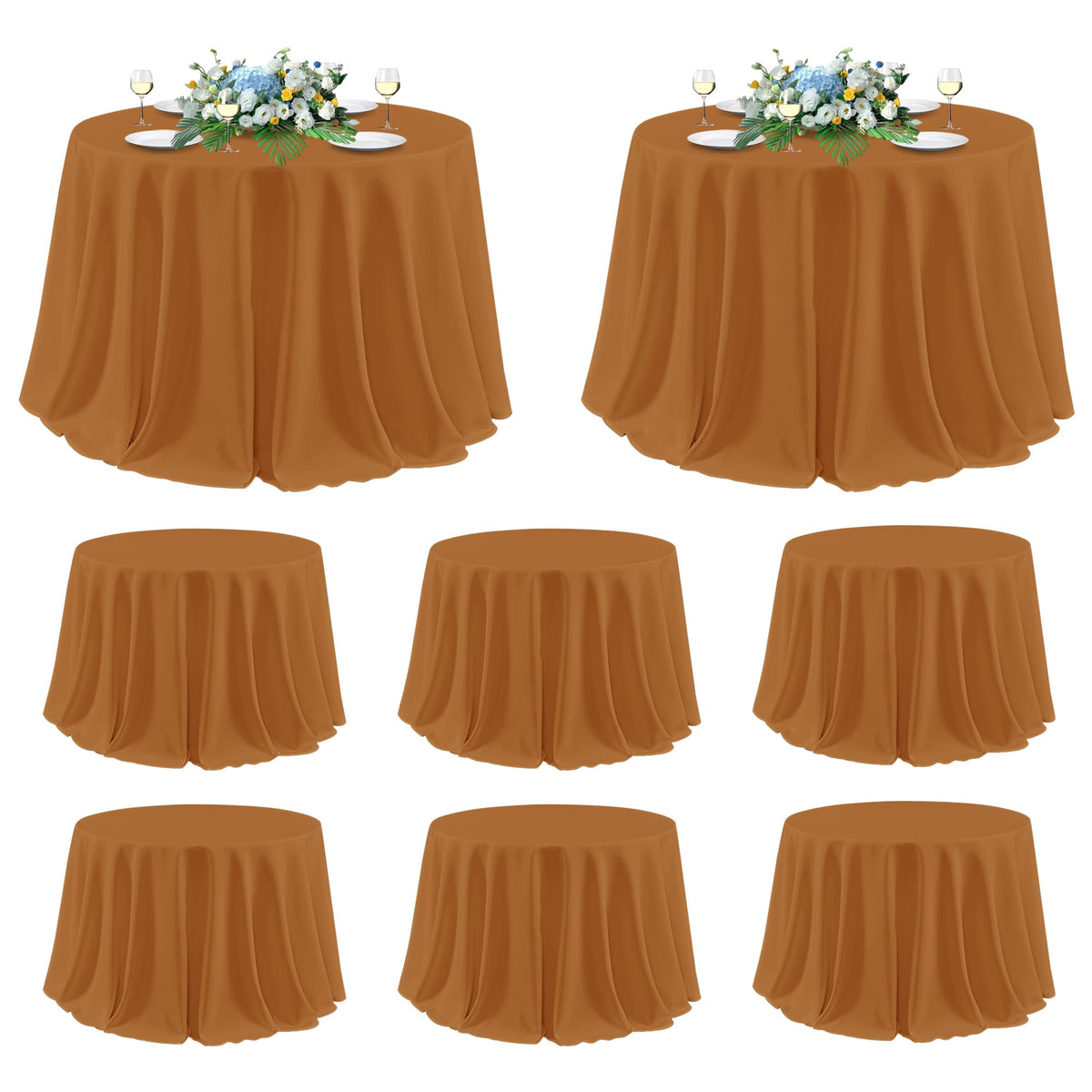 sancua 2 Pack White Table Cloth 60x102 Inch for 6 Feet Rectangle Tables