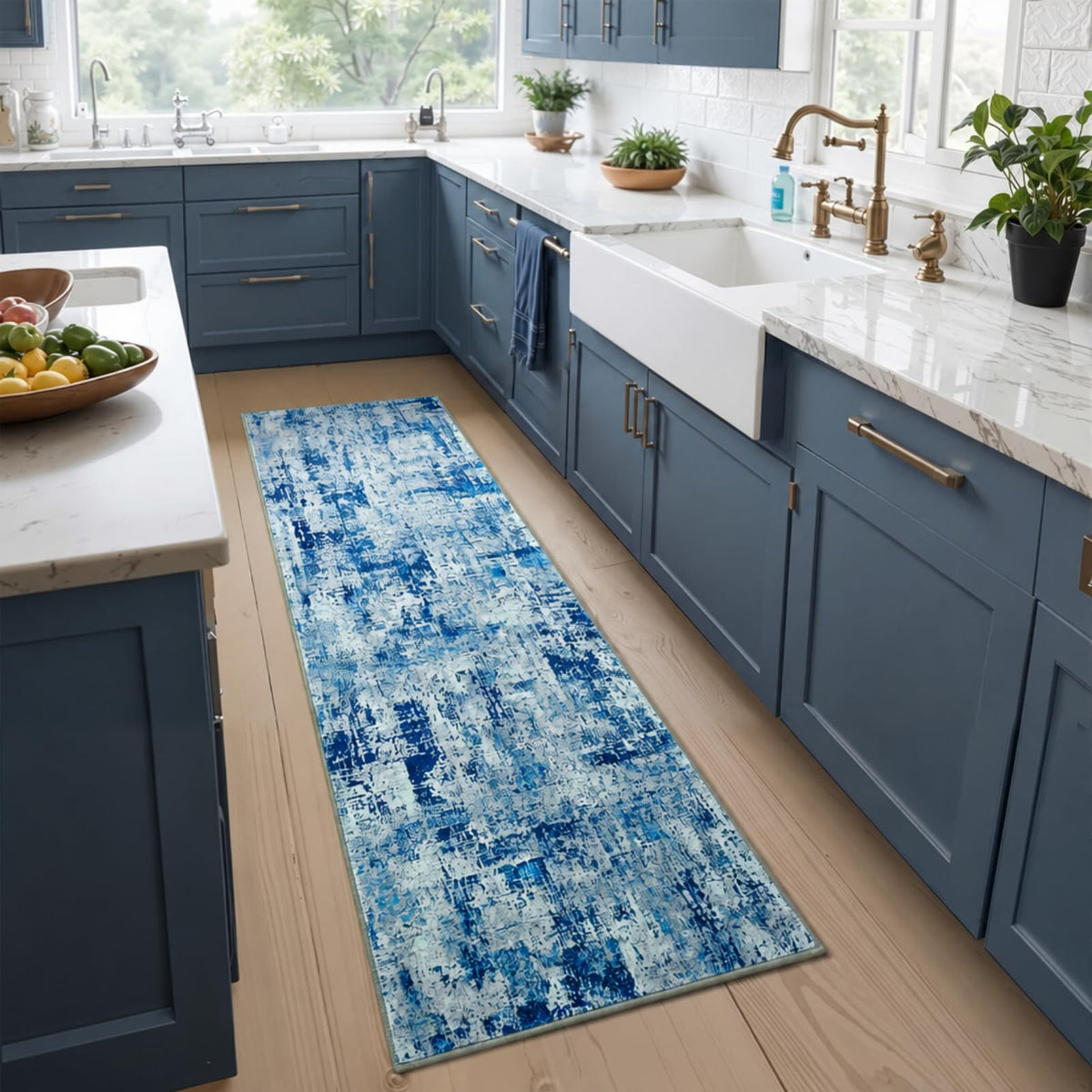 Toneed 4'x6' Washable Area Rugs for Bedroom Living Room, 48"x72" Grey