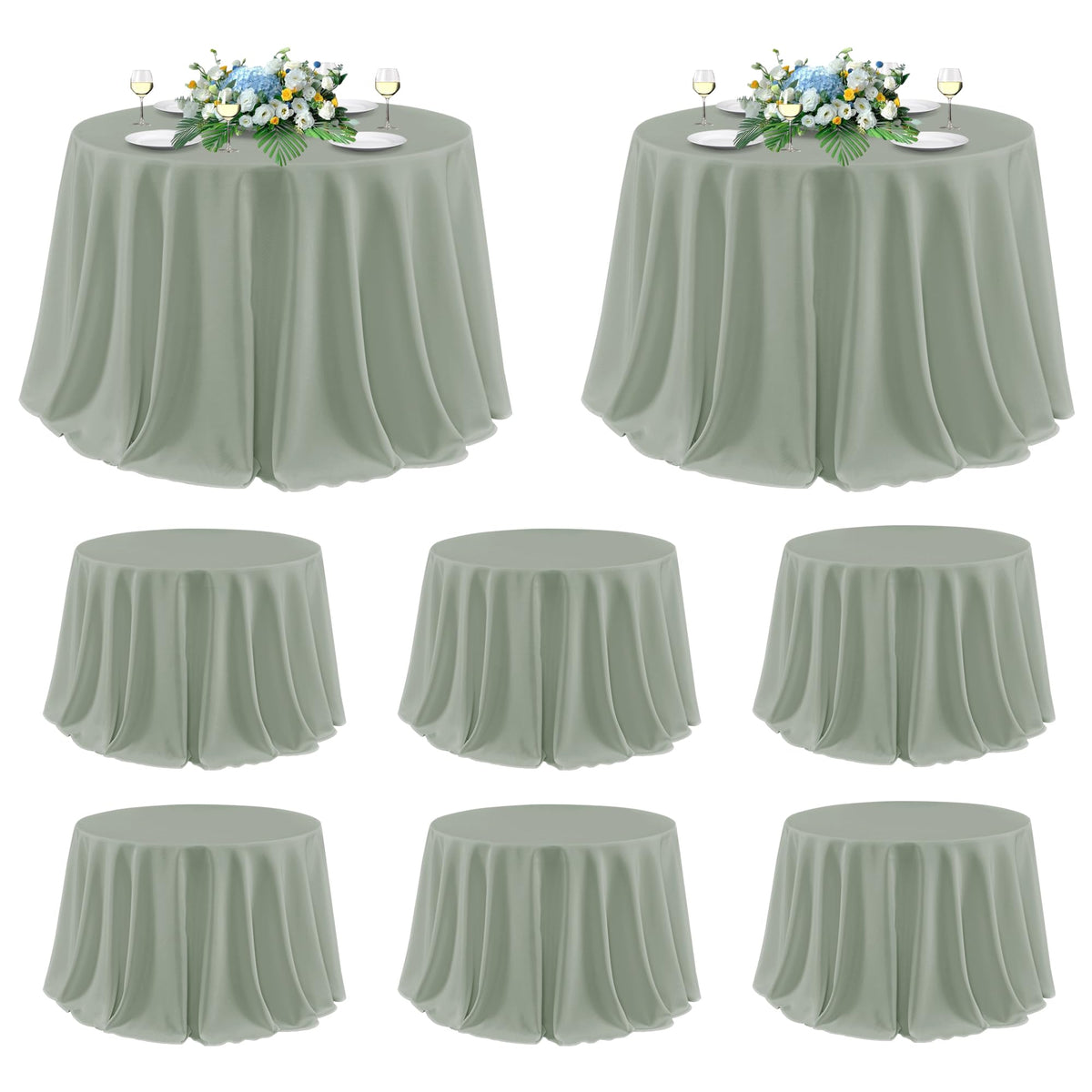sancua 2 Pack White Table Cloth 60x102 Inch for 6 Feet Rectangle Tables