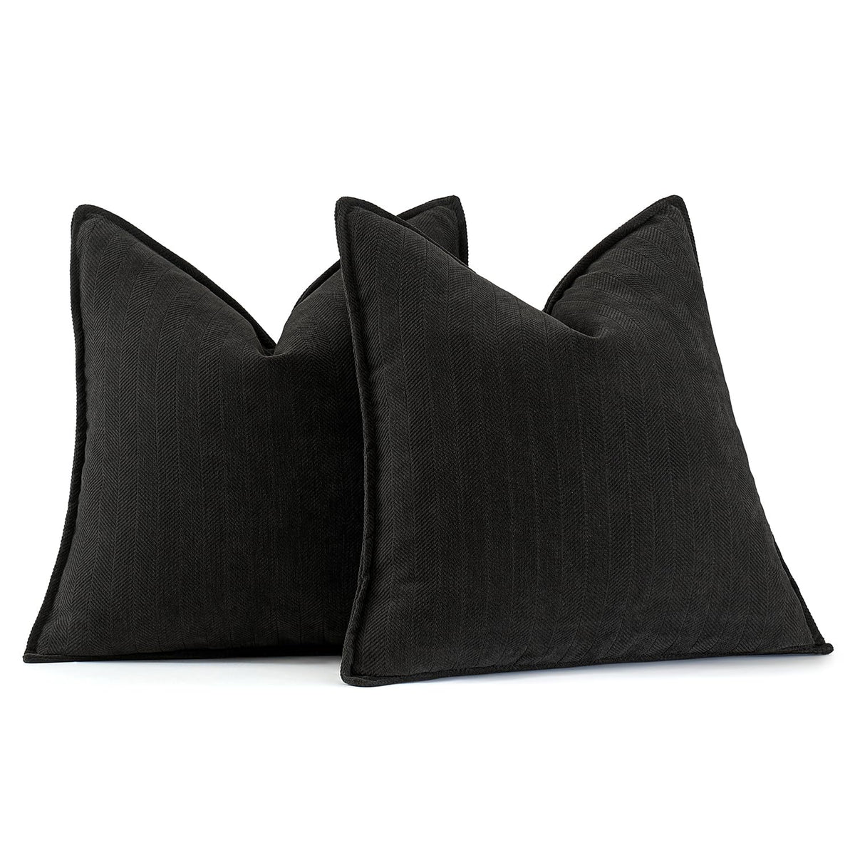 MIULEE Pack of 2 Sage Green Decorative Chenille Pillow Covers 20x20 Inch