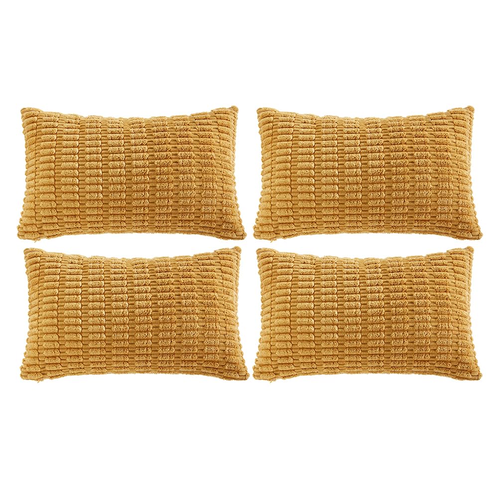 Fancy Homi 4 Packs Decorative Throw Pillow Covers for Living Room Couch Bed, Modern Farmhouse Boho Home Décor Accent Cushion Case, 18" x 18", Neutral