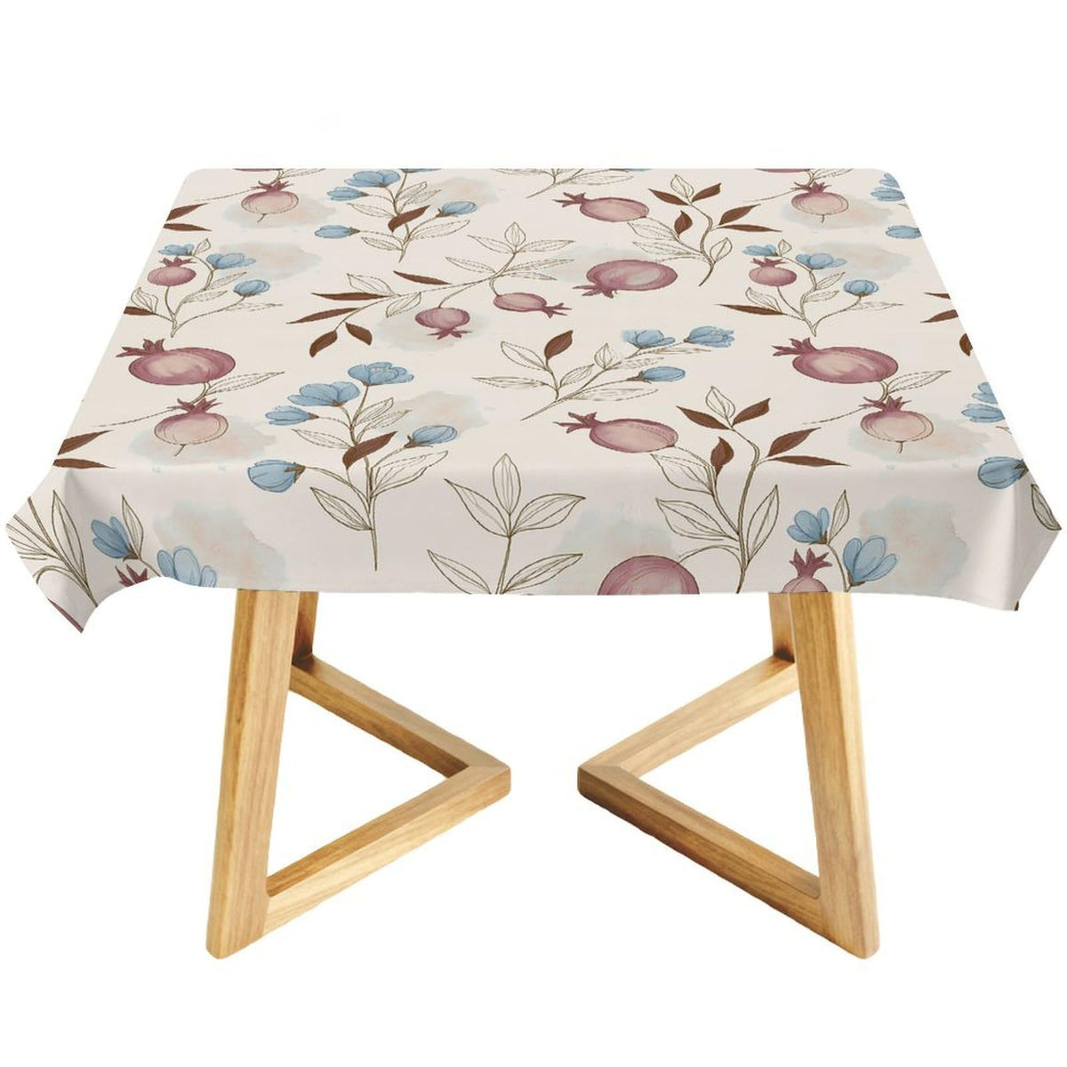 domirica Square & Rectangle Tablecloth, Trendy Floral Art Pattern, Waterproof Oil-Proof Wipeable Polyester Cover, Decorative Table Cloth for Kitchen, Picnic, Camping, Wedding Indoor Outdoor Party
