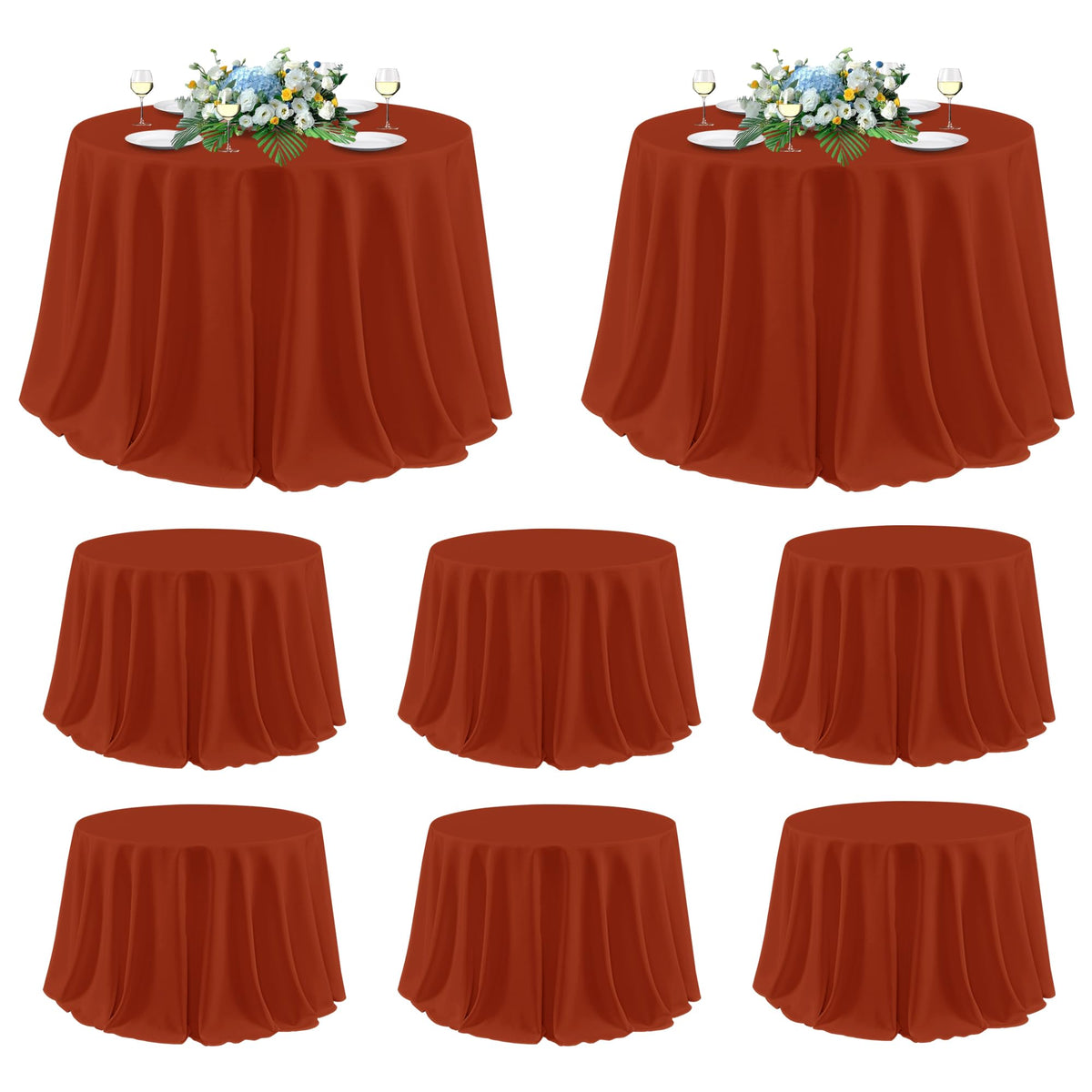 sancua 2 Pack White Table Cloth 60x102 Inch for 6 Feet Rectangle Tables