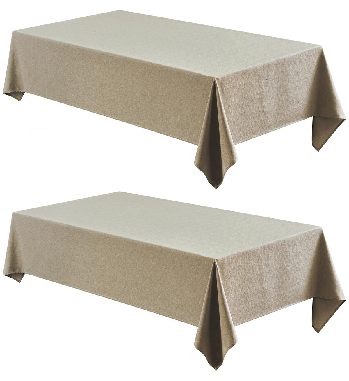 Veblandy Rectangle Tablecloth Waterproof Linen Textured Table Cloth Stain and Wrinkle Resistant Washable, Decorative Fabric Table Cover for Dining, Party and Camping (Sage Green, 52 * 70)
