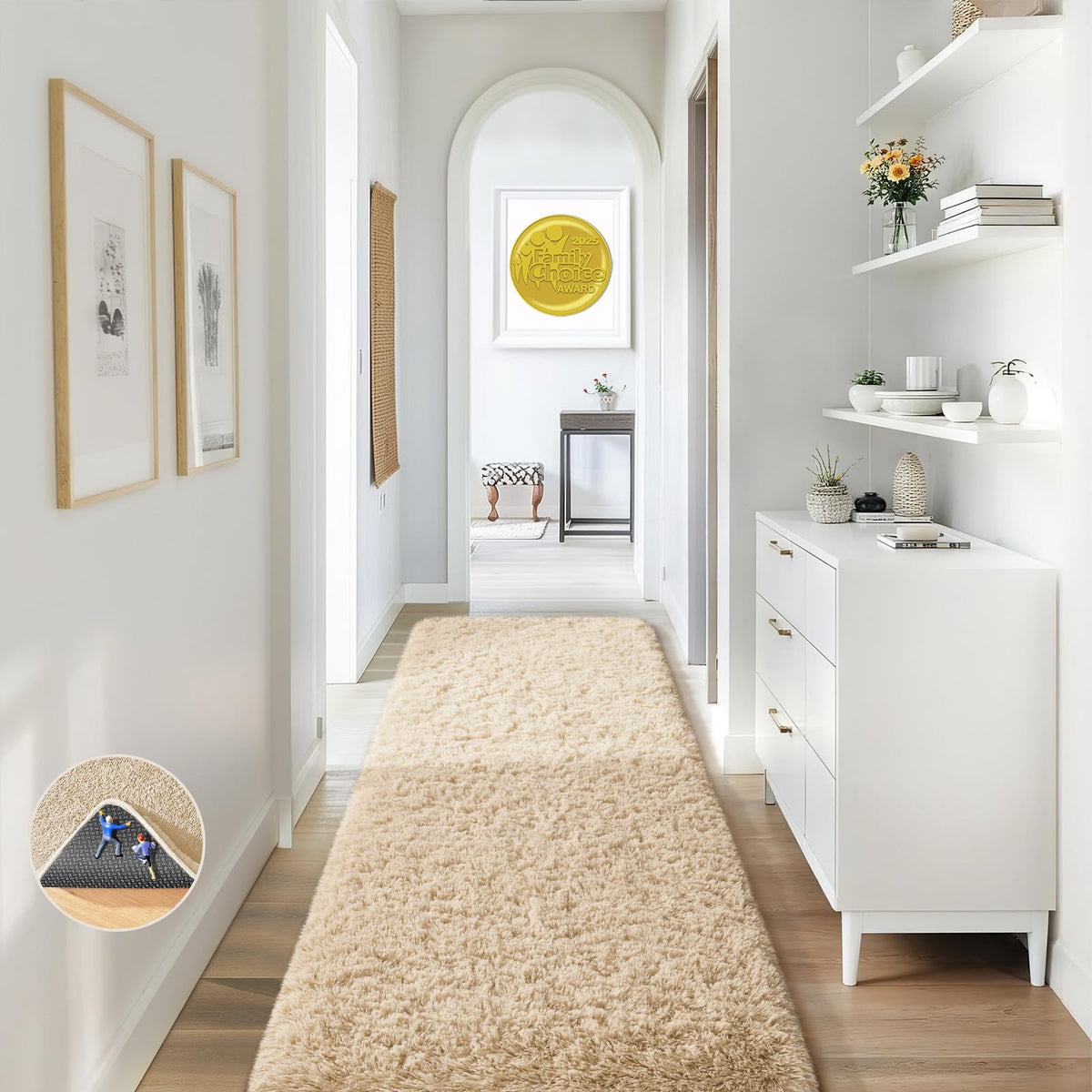 Ophanie Area Rugs for Living Room Bedroom, Washable Non-Slip Fluffy Soft Grey Shag Carpet, Indoor Floor Gray 4x6 Fuzzy Shaggy Living Room Plush Rug for Kids Home Dorm Decor Aesthetic