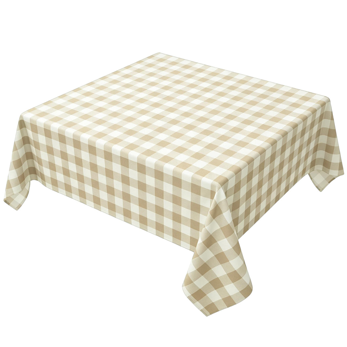 Waterproof Checkered Tablecloth Fabric - Rectangle 58x84 Inch Classic Gingham Buffalo Plaid Table Cloth for Indoor/Outdoor Use - Washable Table Cover for Kitchen, BBQs, and Parties