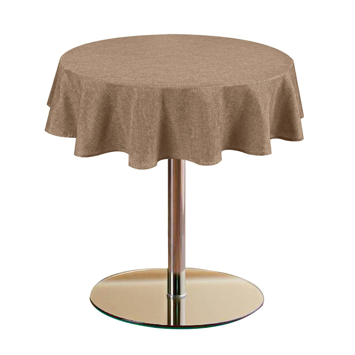 Hiasan Beige Faux Linen Rectangle Tablecloth 54 x 80 Inch for Dining Room
