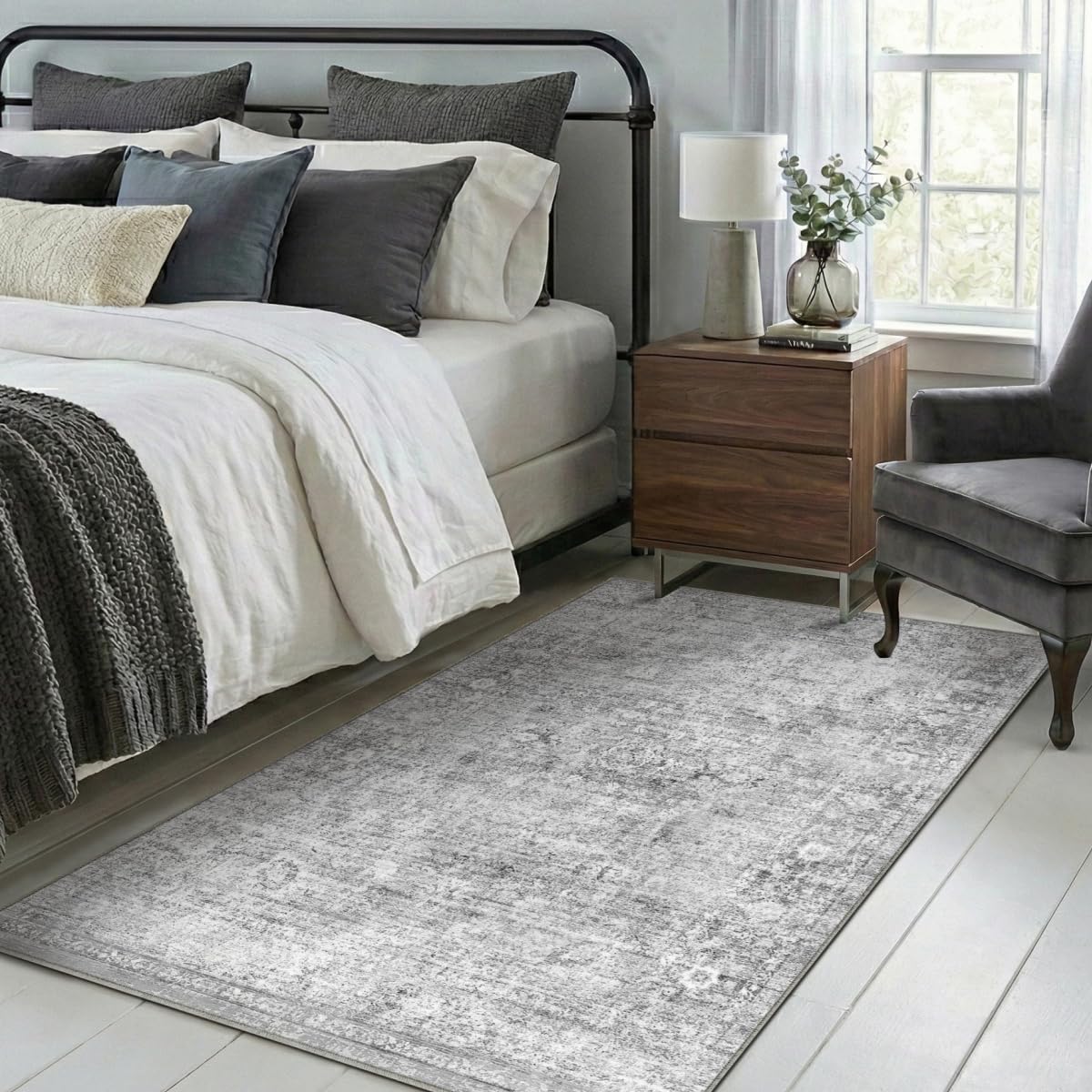 Homemate Washable Rug 8x10 Area Rugs - Vintage Rugs for Living Room