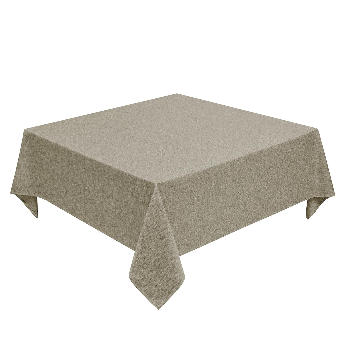 Decorelia Sage Green Linen Textured Tablecloth Rectangular 52 x70 Inch