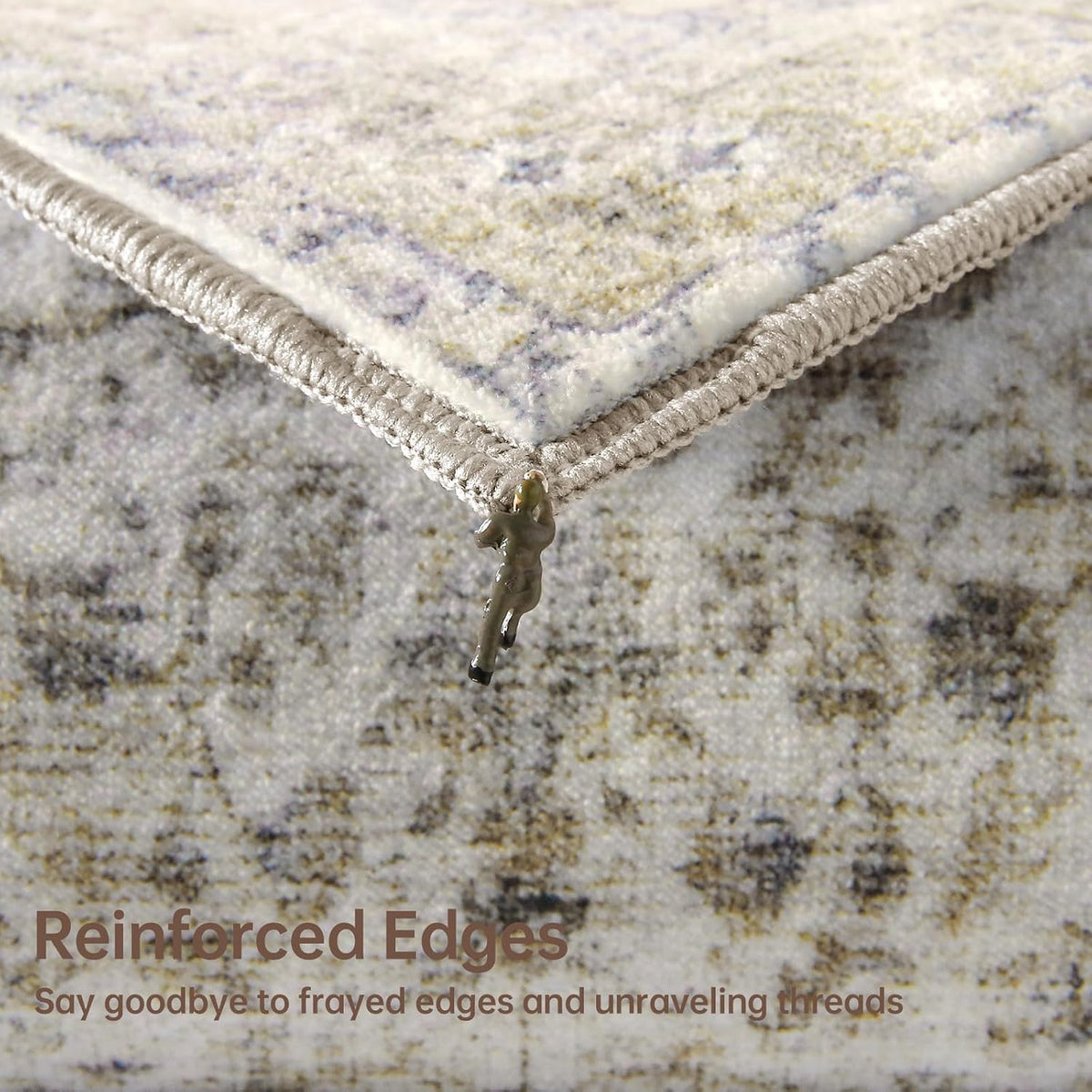 Sasttie 4x6 Area Rugs, Ultra-Soft Washable Rug for Living Room, Beige