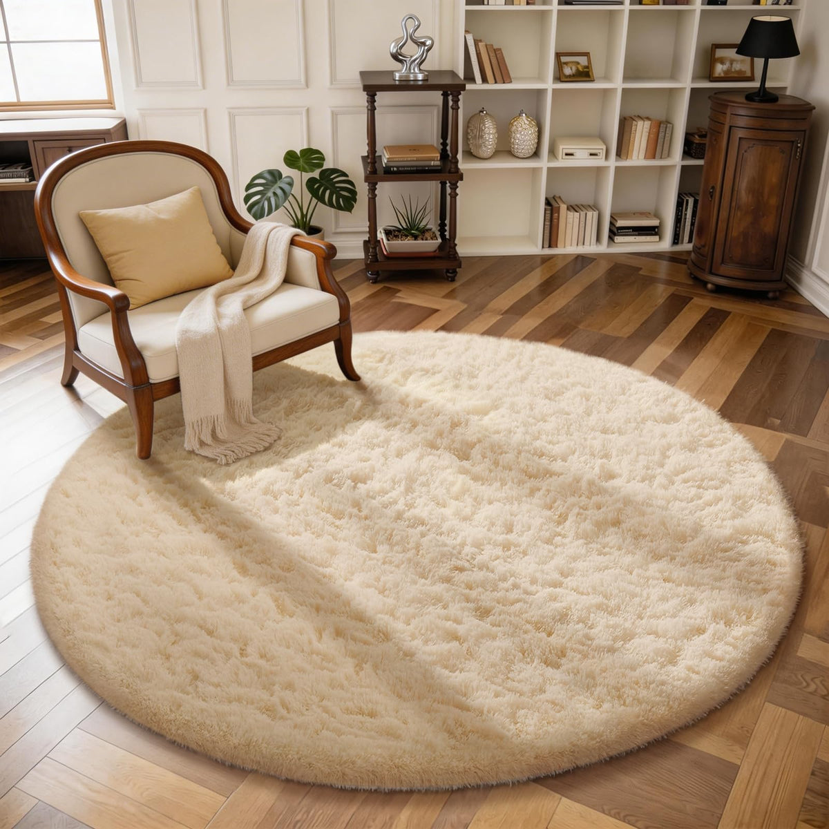 Ophanie Area Rugs for Living Room Bedroom, Washable Non-Slip Fluffy Soft Grey Shag Carpet, Indoor Floor Gray 4x6 Fuzzy Shaggy Living Room Plush Rug for Kids Home Dorm Decor Aesthetic
