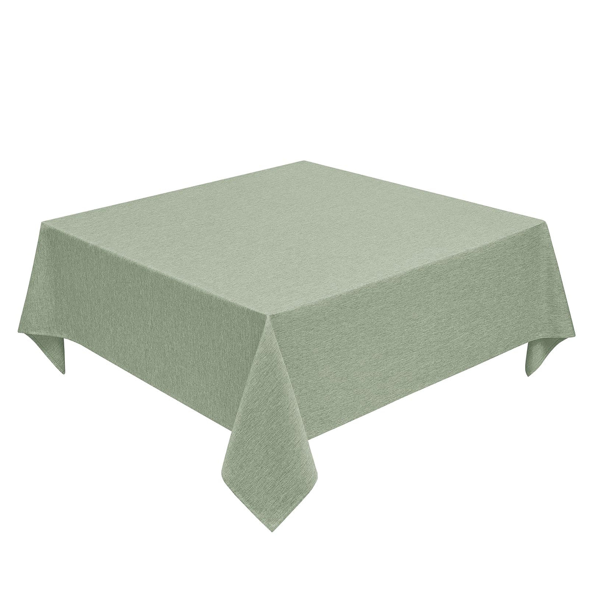 Decorelia Faux Linen Round Tablecloths 60 inch, Waterproof Decorative Washable Texture Rustic Circle Table Cloth Cover for Dining Kitchen Party Farmhouse Outdoor(Round (2-4 Seats),Sage Green)