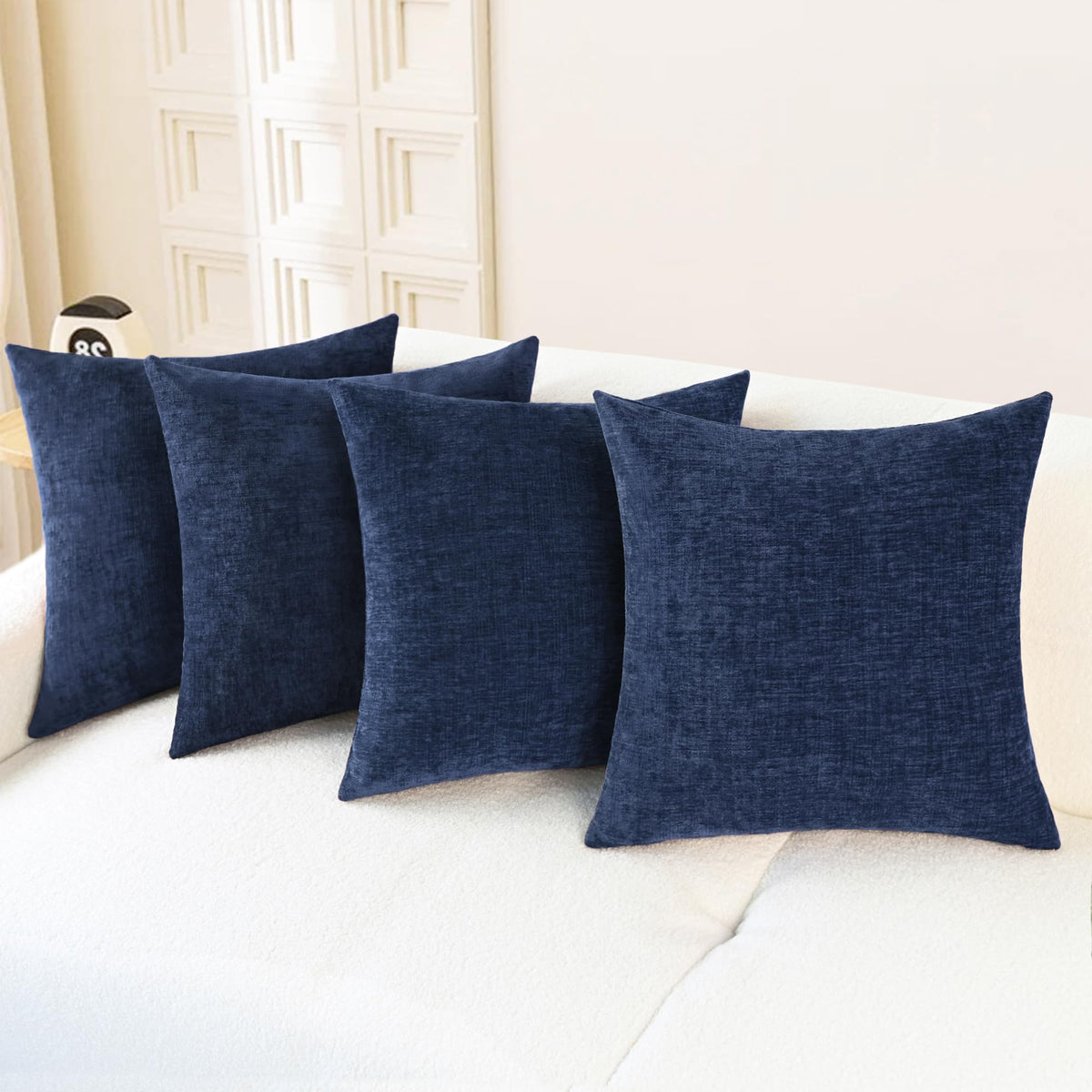 CaliTime Decorative Couch Throw Pillow Covers 18 X 18 Inches Medium Grey