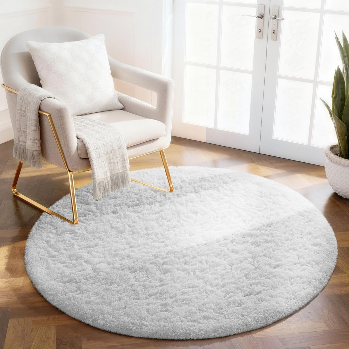 Ophanie Small Rug Upgrade Non Slip Throw Bedside Area Rugs, Fluffy Soft Grey Mini Bedroom Carpet, Affordable Door Entryway Indoor Inside Front Entrance Dog 2x3 Mat, Home Decor Aesthetic, Nursery