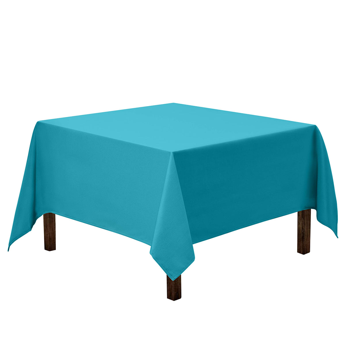 Gee Di Moda Square Tablecloth - 52 x 52 Inch Ivory Table Cloth for Small Square or Round Tables - Heavy Duty Washable Fabric - for Buffet Table, Holiday Party, Dinner, Wedding & Baby Shower