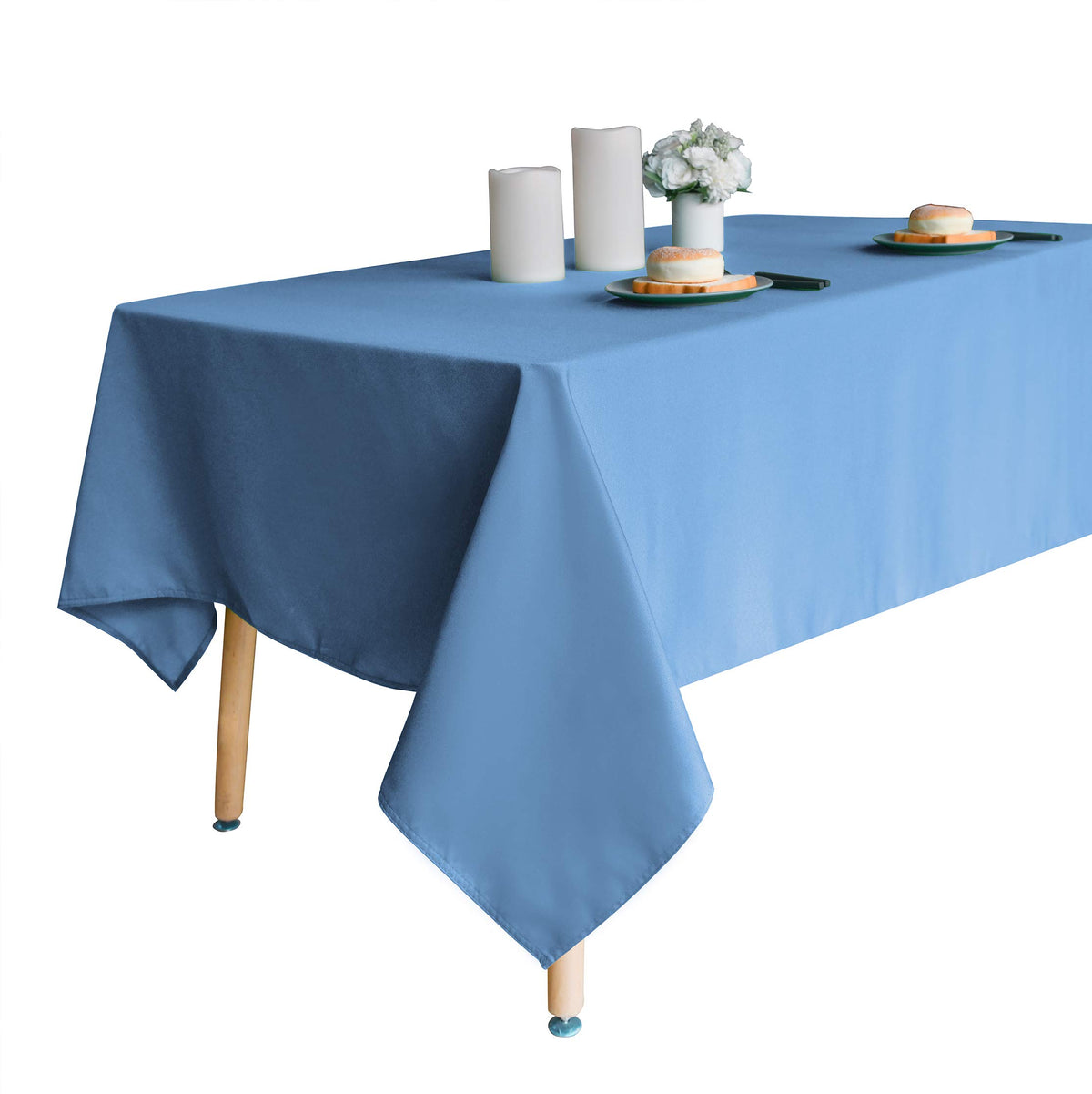Obstal Rectangle Table Cloth, Navy Blue, 60 x 84 Inch