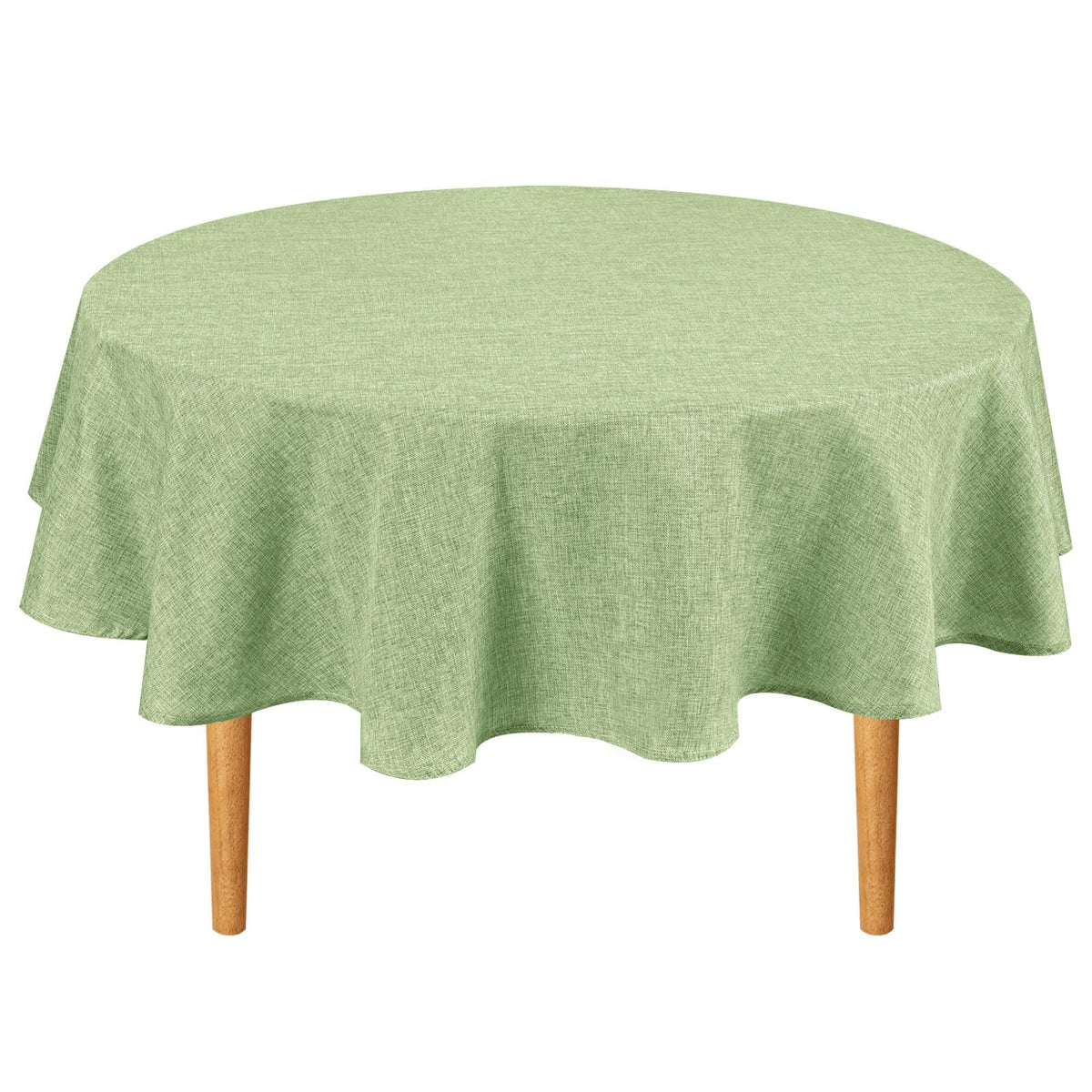 Hiasan Beige Faux Linen Rectangle Tablecloth 54 x 80 Inch for Dining Room
