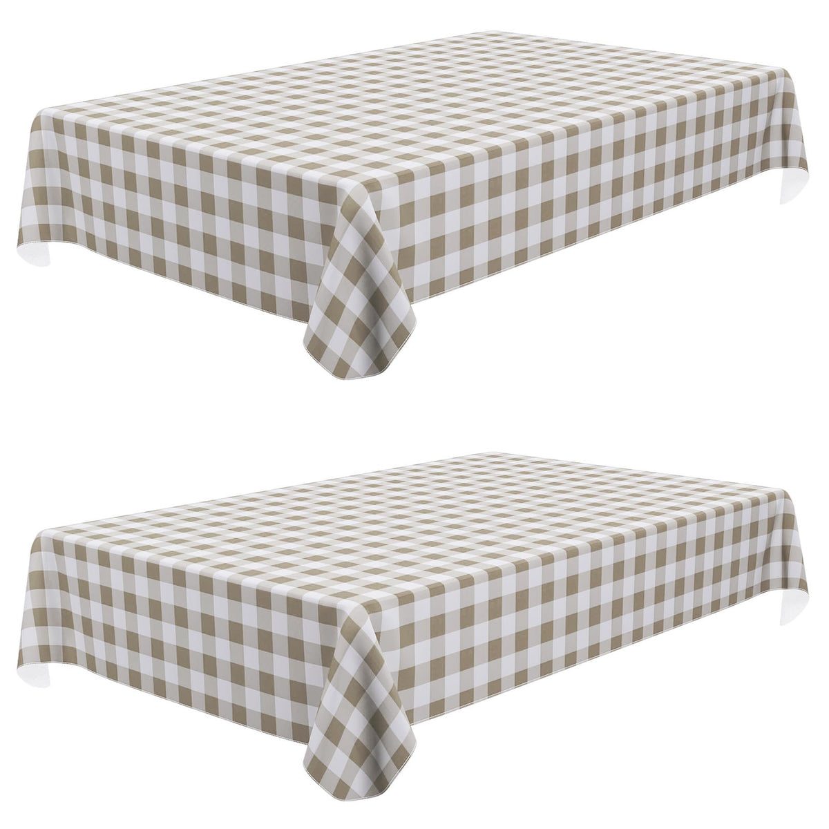 misaya Rectangular Waterproof Vinyl Table Cloth, Flannel Backed Tablecloth