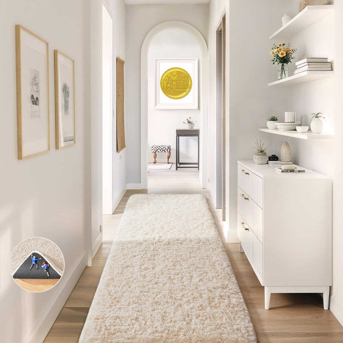 Ophanie Small Rug Upgrade Non Slip Throw Bedside Area Rugs, Fluffy Soft Grey Mini Bedroom Carpet, Affordable Door Entryway Indoor Inside Front Entrance Dog 2x3 Mat, Home Decor Aesthetic, Nursery