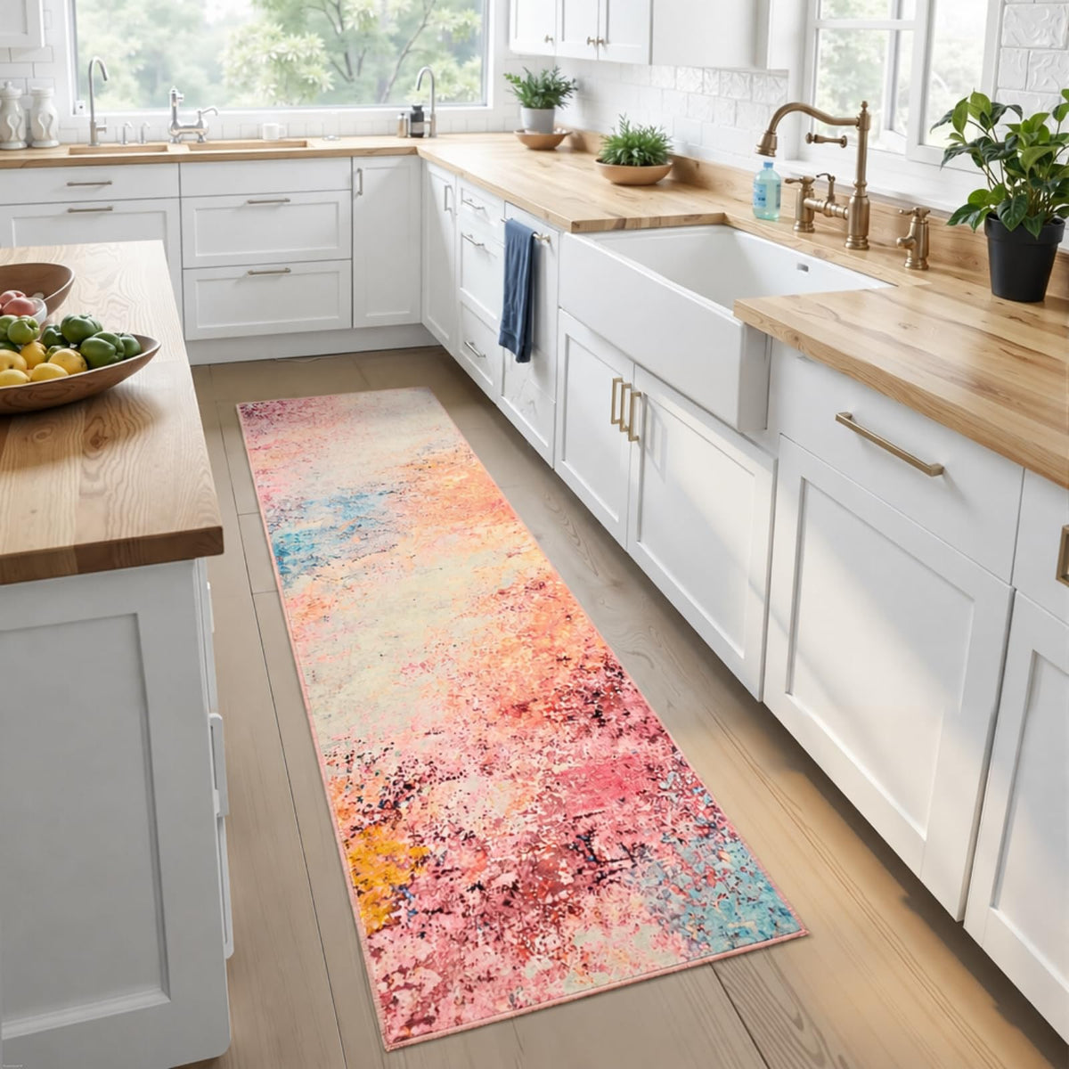 Toneed 4'x6' Washable Area Rugs for Bedroom Living Room, 48"x72" Grey