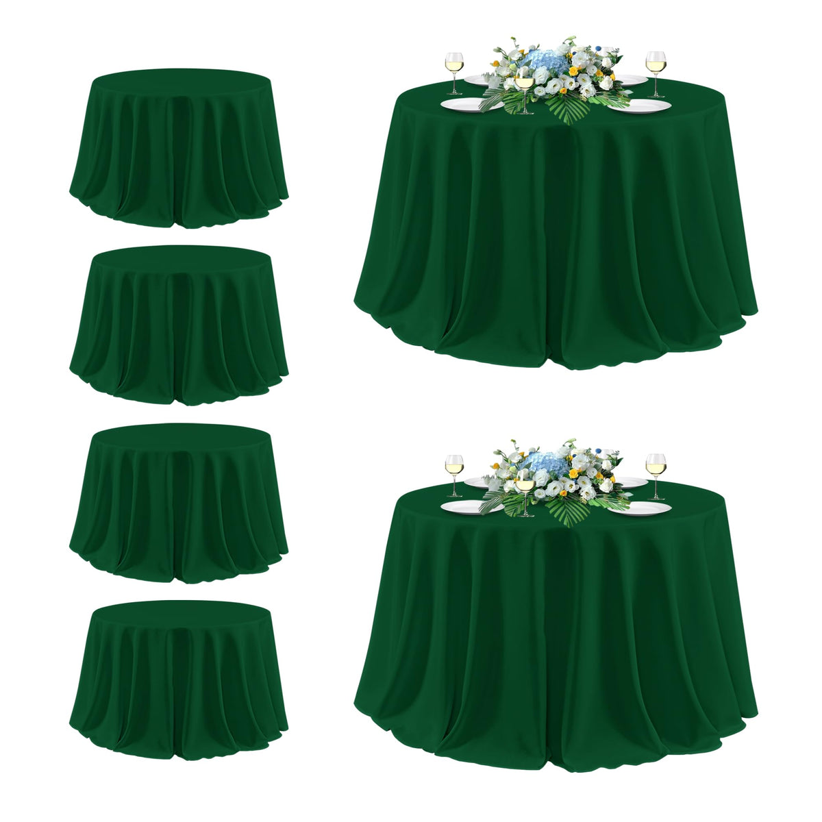 sancua 2 Pack White Table Cloth 60x102 Inch for 6 Feet Rectangle Tables